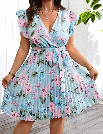 Rochie scurta SHEIN CURVE, albastru