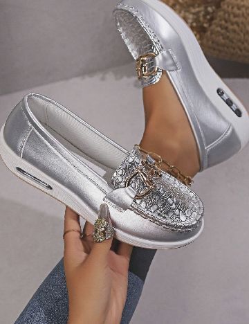 Mocasini SHEIN, gri