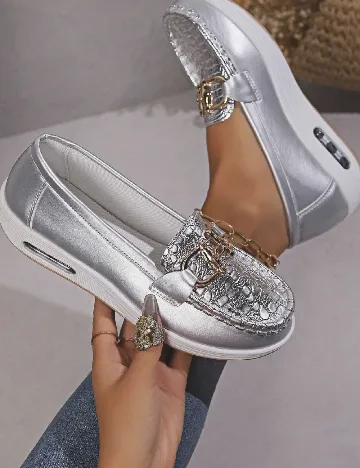 Mocasini SHEIN, gri