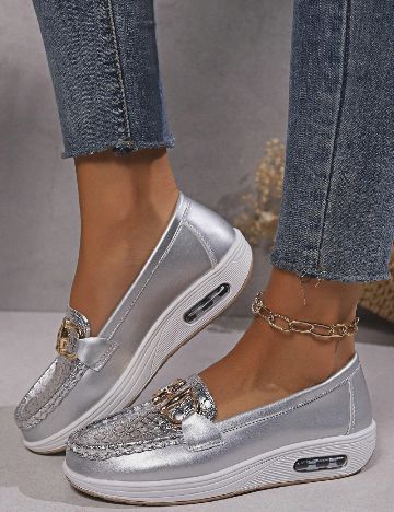 Mocasini SHEIN, gri