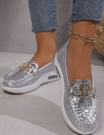 Mocasini SHEIN, gri