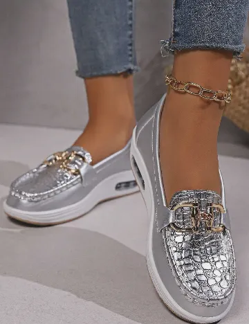 Mocasini SHEIN, gri
