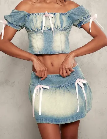 Fusta PRETTYLITTLETHING, albastru