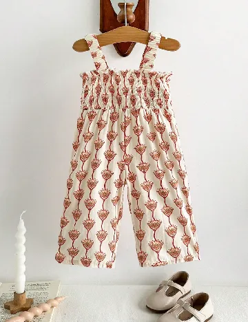 Salopeta Shein Kids, crem