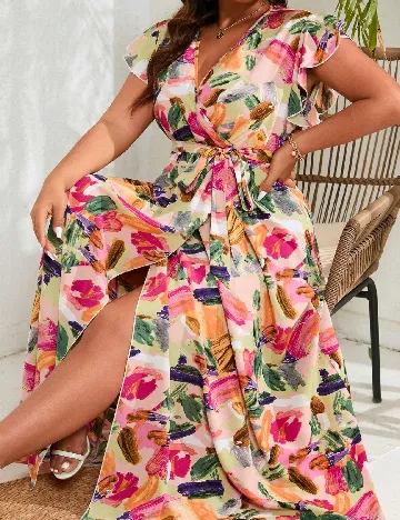 Rochie lunga SHEIN CURVE, mix culori