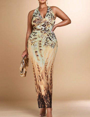 Rochie lunga SHEIN CURVE, mix culori