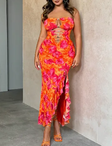 Rochie lunga SHEIN CURVE, portocaliu