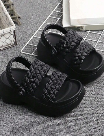 Sandale SHEIN, negru