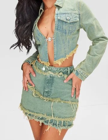 Fusta PRETTYLITTLETHING, albastru