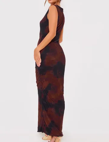 Rochie lunga PRETTYLITTLETHING, negru/maro