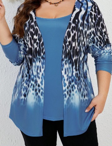 Bluza Emery Rose Curve, albastru