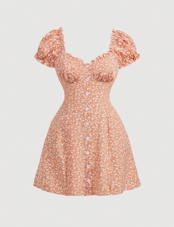 Rochie scurta SHEIN CURVE, portocaliu