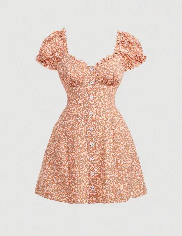 Rochie scurta SHEIN CURVE, portocaliu