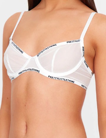 Sutien PRETTYLITTLETHING, alb