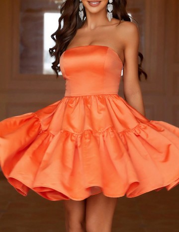 Rochie scurta SHEIN, portocaliu