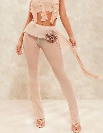 Pantaloni de plaja PRETTYLITTLETHING, crem