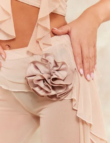 Pantaloni de plaja PRETTYLITTLETHING, crem