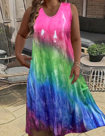 Rochie medie SHEIN CURVE, mix culori