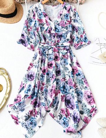 Rochie medie SHEIN CURVE, floral print