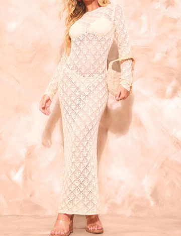 Rochie de plaja PRETTYLITTLETHING, crem