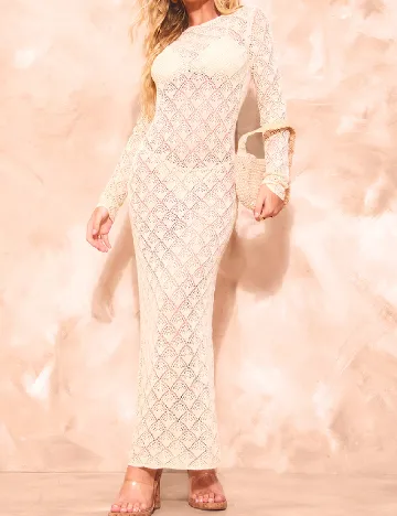 Rochie de plaja PRETTYLITTLETHING, crem