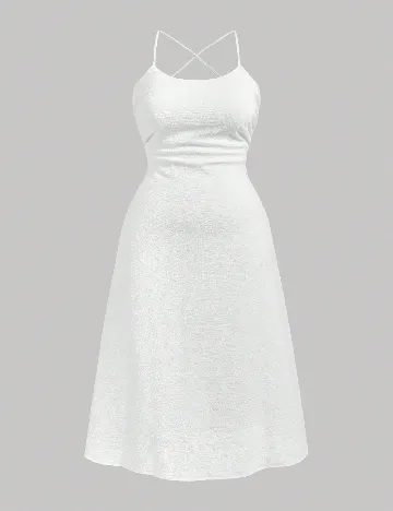 Rochie medie SHEIN CURVE, alb