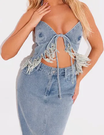Top PRETTYLITTLETHING, albastru