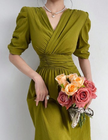 Rochie medie SHEIN, verde