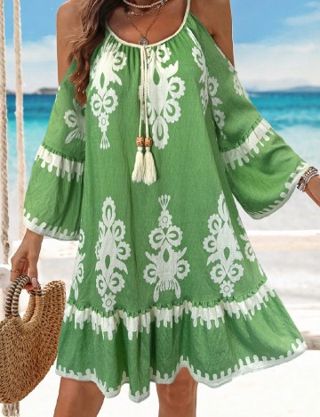 Rochie scurta SHEIN, verde