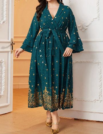 Rochie medie SHEIN CURVE, verde