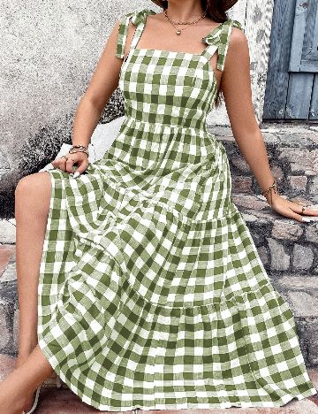 Rochie medie SHEIN CURVE, verde
