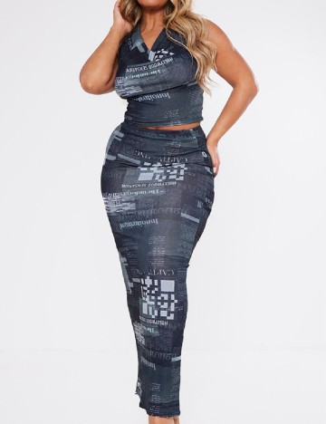 Top PRETTYLITTLETHING, bleumarin