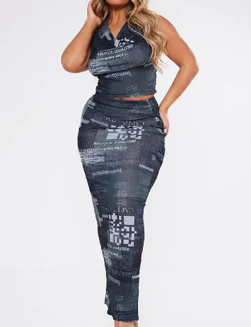 Top PRETTYLITTLETHING, bleumarin
