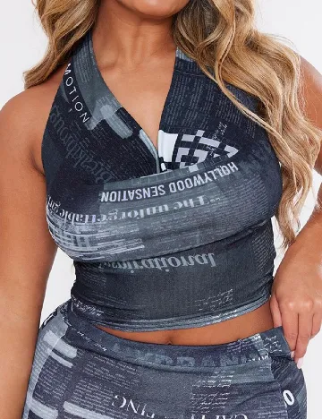 Top PRETTYLITTLETHING, bleumarin
