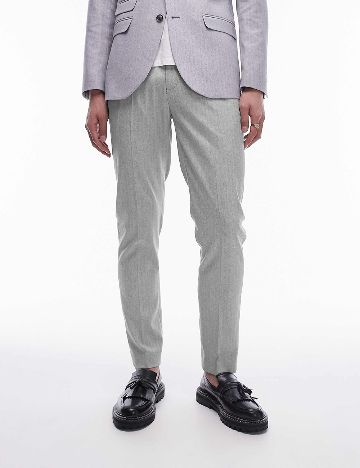 Pantaloni Topman, gri