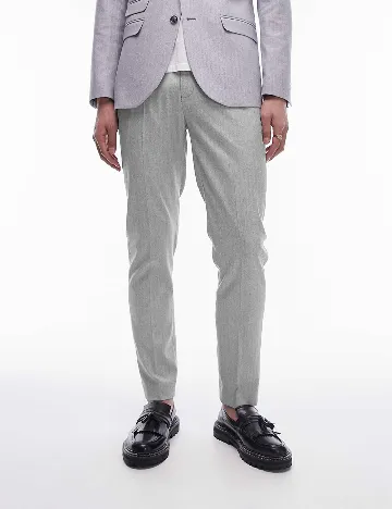 Pantaloni Topman, gri