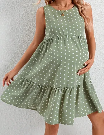 Rochie scurta SHEIN Maternity, verde