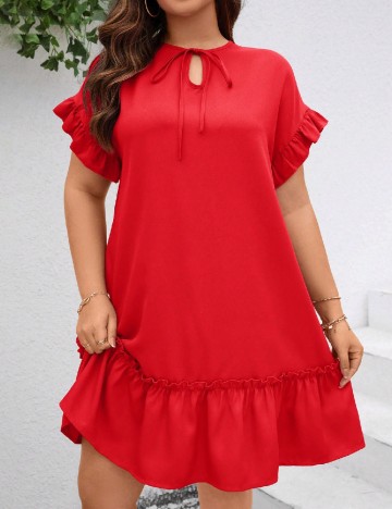 Rochie scurta SHEIN CURVE, rosu