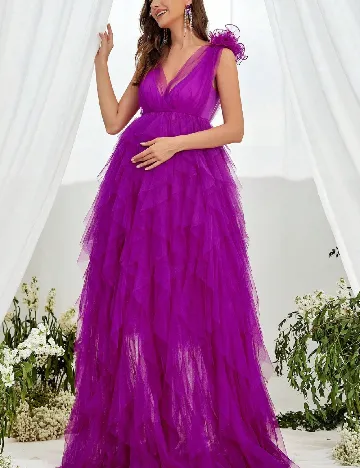 Rochie lunga SHEIN Maternity, magenta