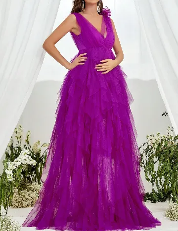 Rochie lunga SHEIN Maternity, magenta