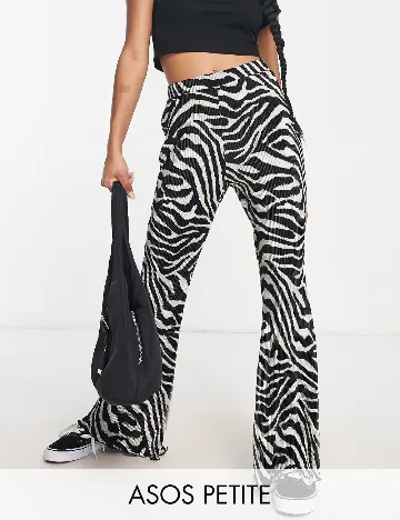 Pantaloni ASOS, negru/alb