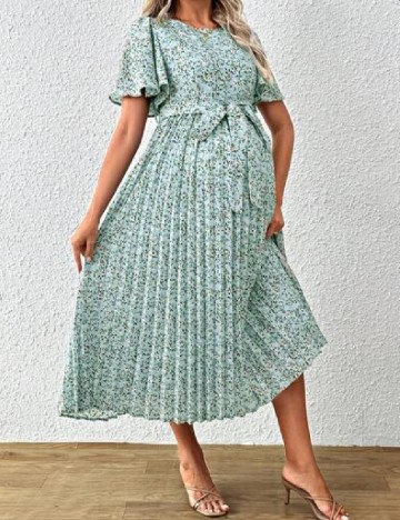 Rochie medie SHEIN Maternity, bleu