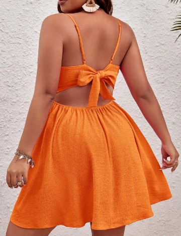 Rochie scurta SHEIN CURVE, portocaliu