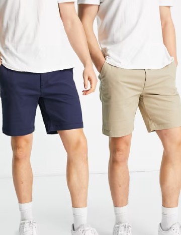 Set Pantaloni scurti 2 perechi Topman, bej/bleumarin