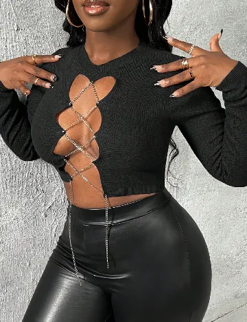 Top SHEIN, negru