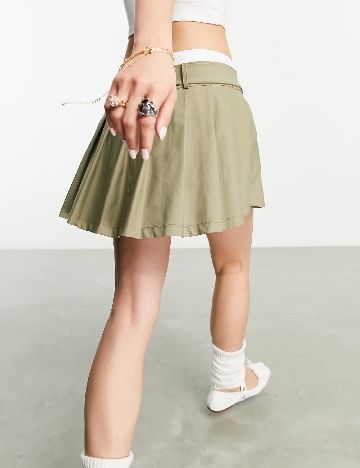 Fusta pantalon ASOS, verde