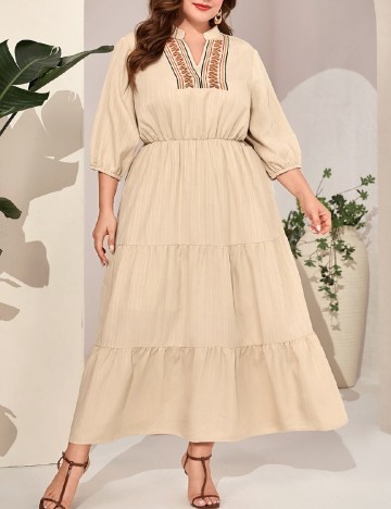 Rochie lunga SHEIN CURVE, crem