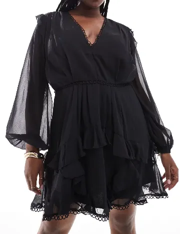 Rochie scurta ASOS Curve, negru