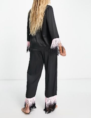 Pijama Loungeable Maternity, negru