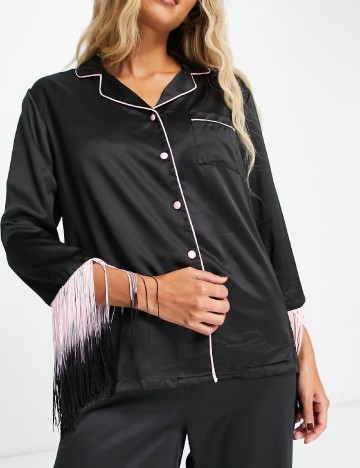Pijama Loungeable Maternity, negru